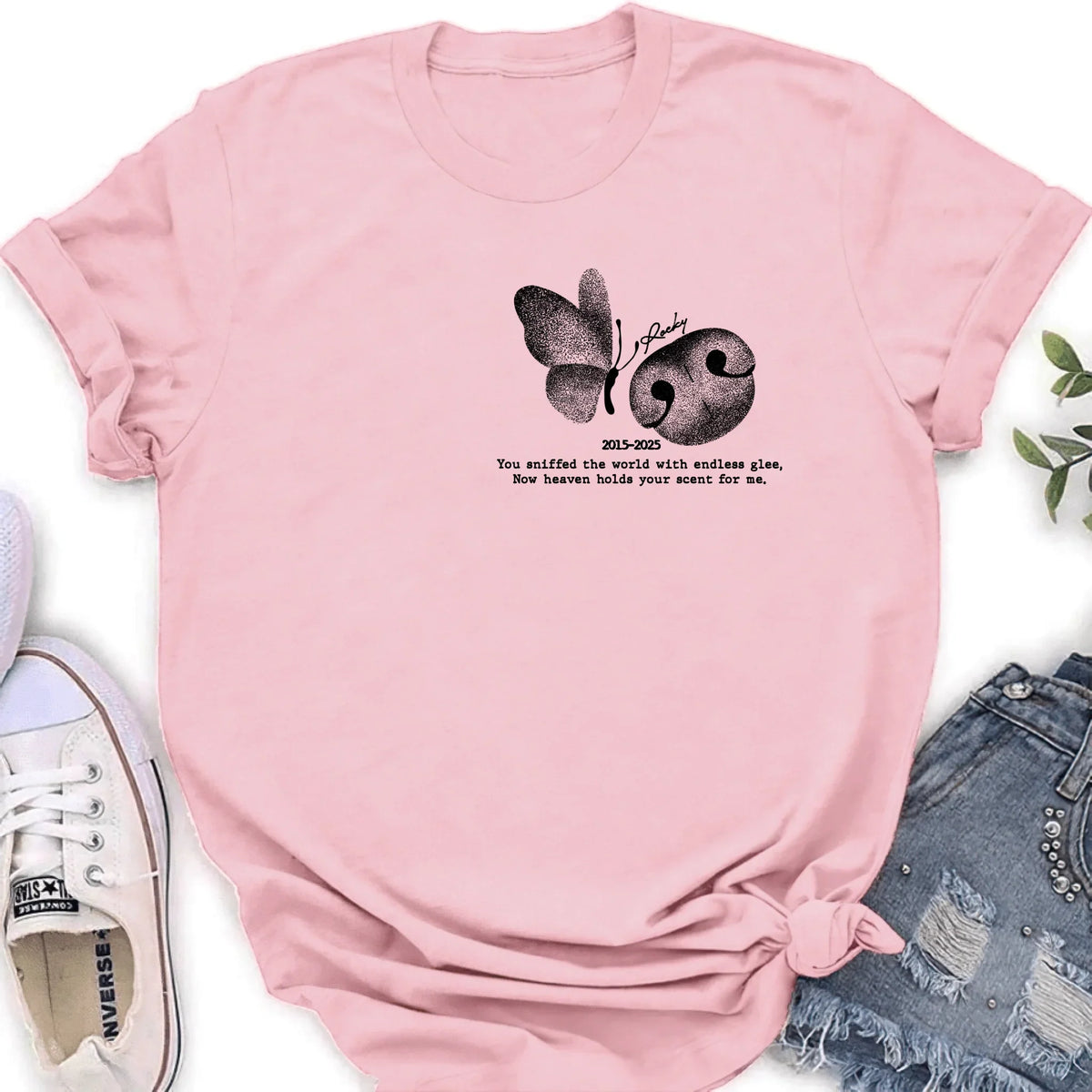 Personalized Memorial Dog Nose T-Shirt/ Sweatshirt/ Hoodie - Memorial Gift Idea For Dog Lovers - Forever In My Heart