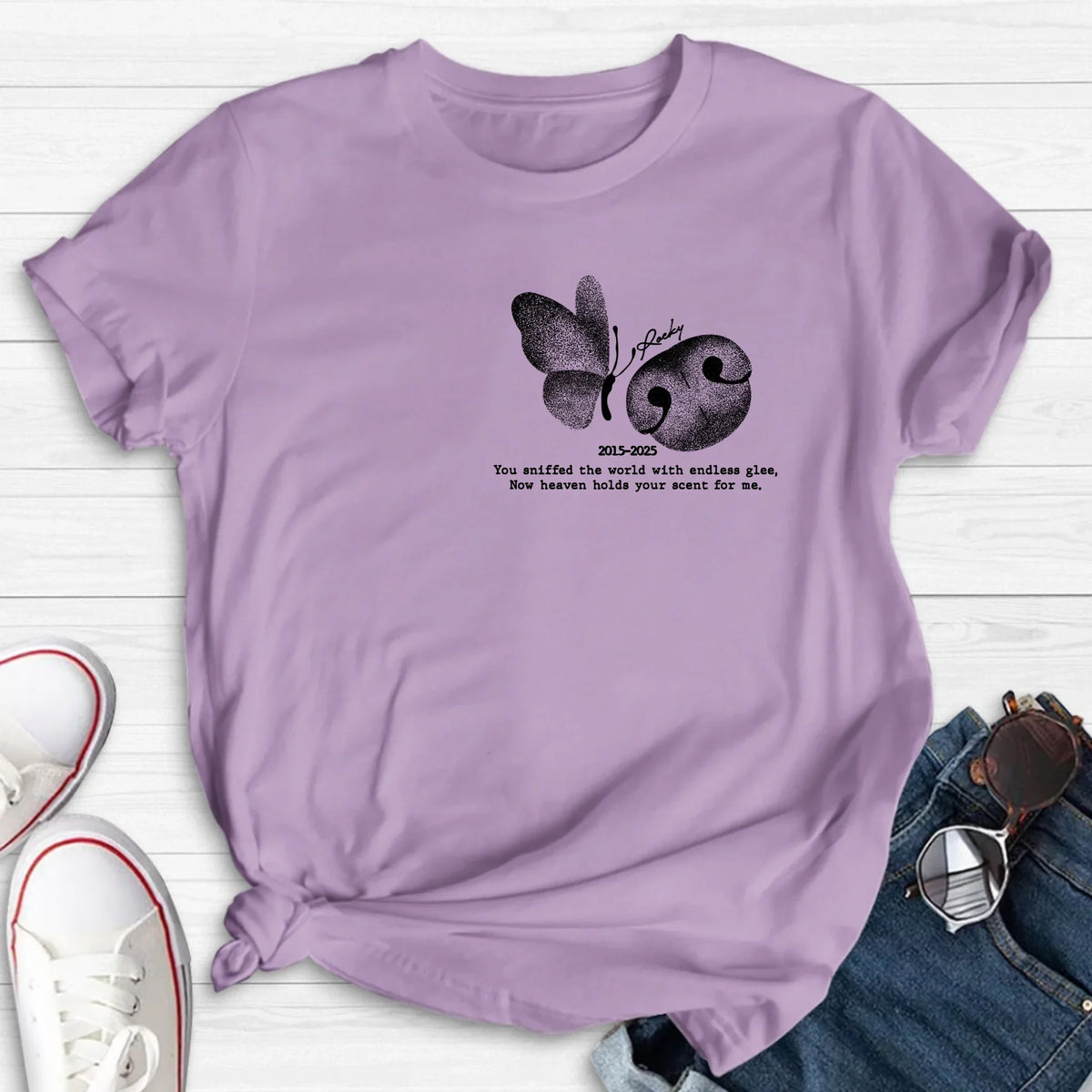 Personalized Memorial Dog Nose T-Shirt/ Sweatshirt/ Hoodie - Memorial Gift Idea For Dog Lovers - Forever In My Heart