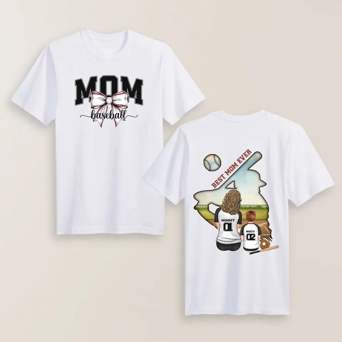 Personalized Baseball Mom T-shirt/ Hoodie/ Sweater - Mother's Day Gifts Idea