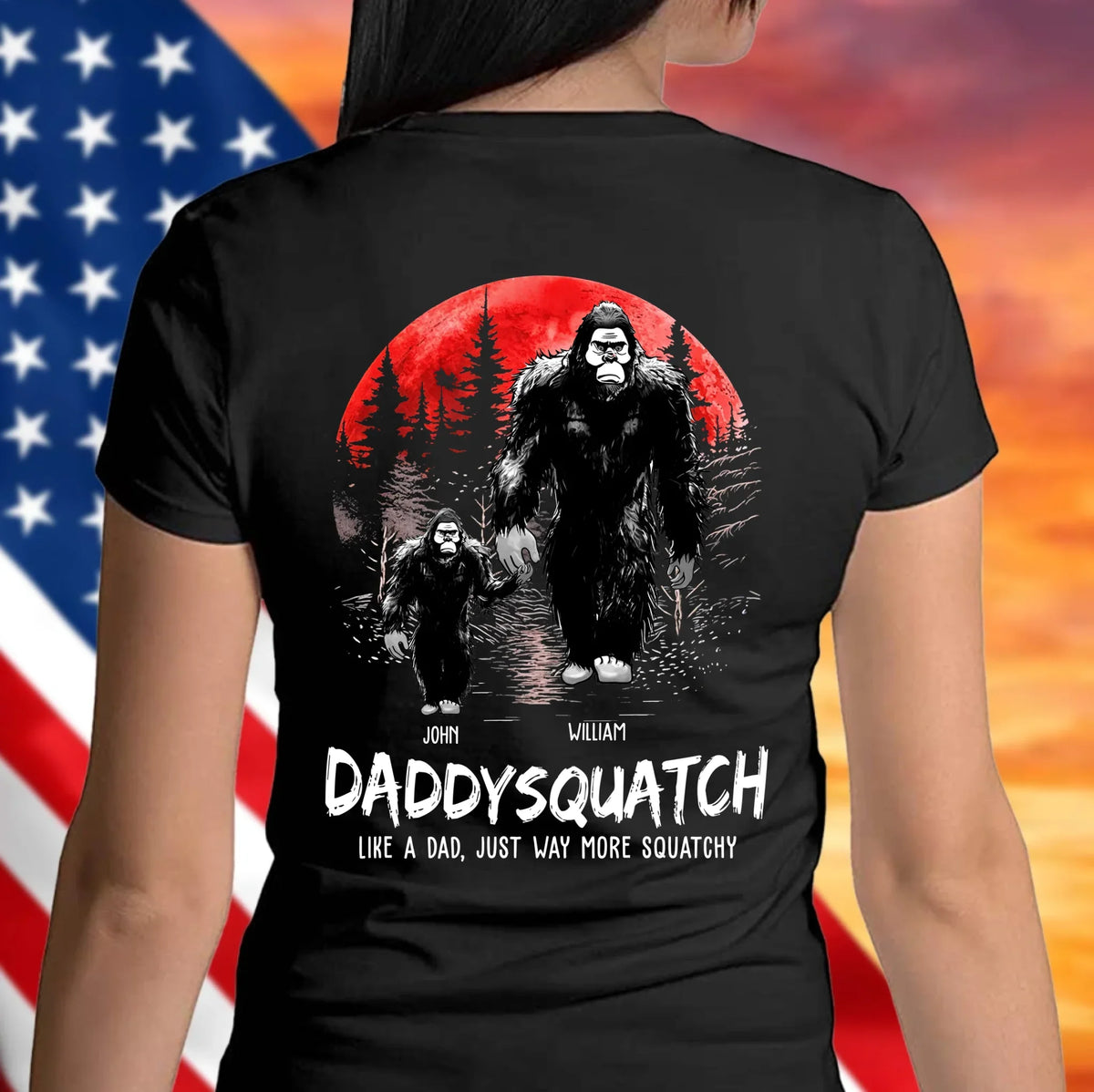 Dadsquatch, Like A Dad, Just Way More Squatchy - Personalized Shirt Father's Day