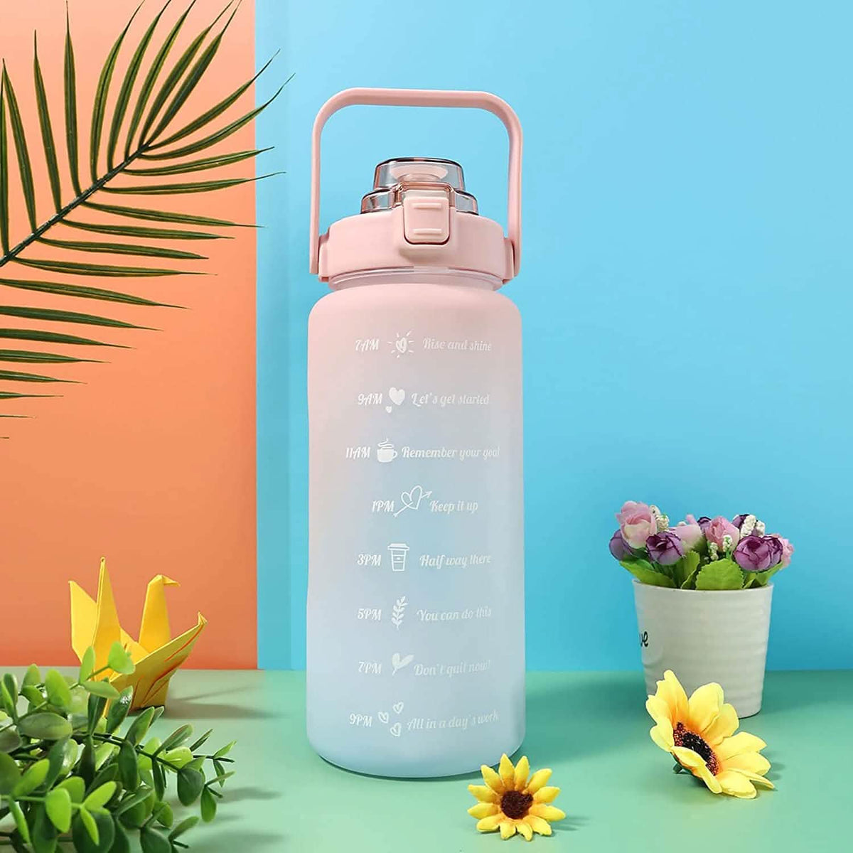 68 Oz Water Bottle with Time Marker