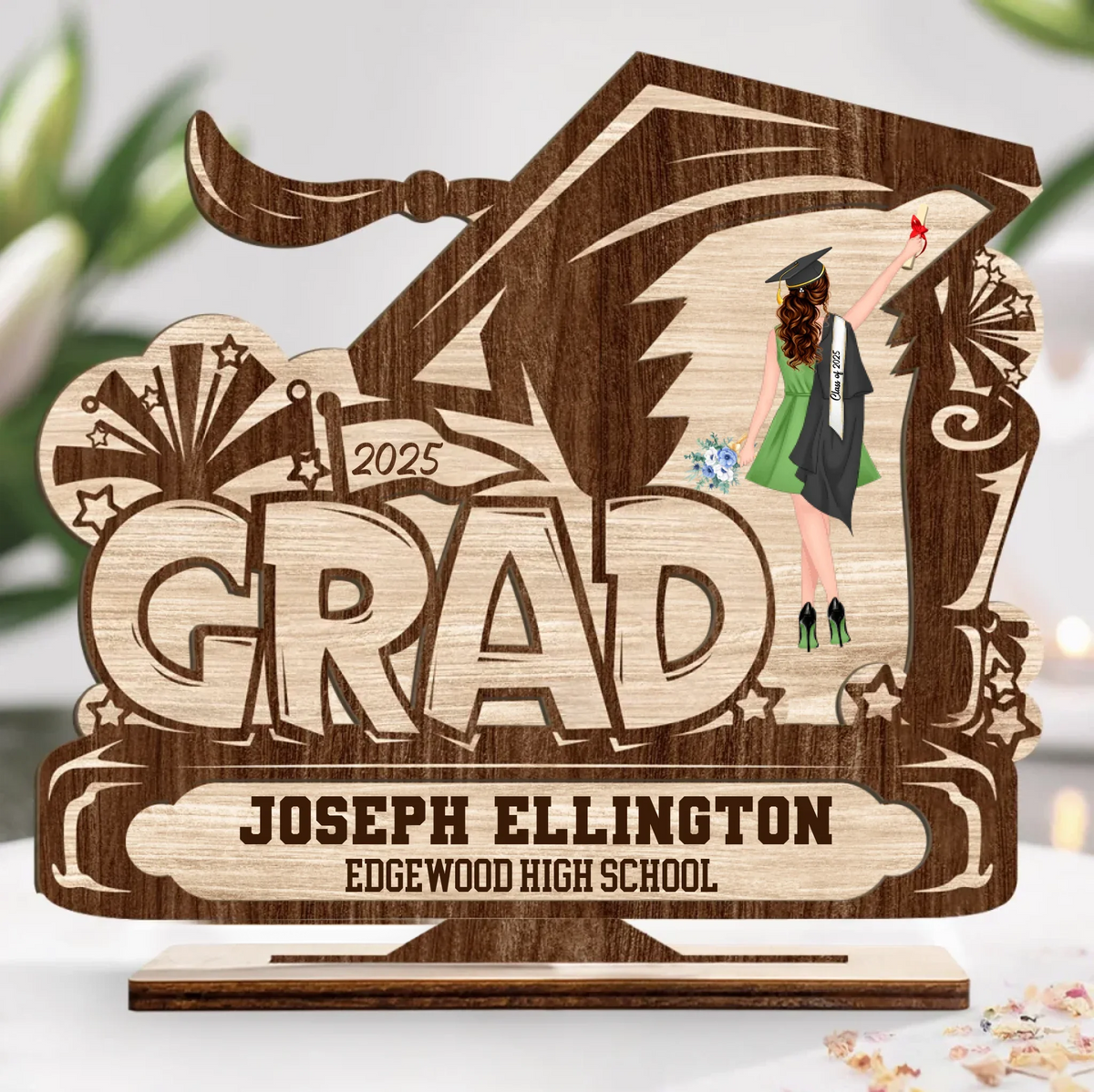 Personalized Graduation Wooden Plaque - Graduation 2025 Gift Idea