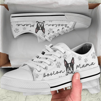 Personalized Front Dog Low Top Sneakers - Gift Idea For Dog Mom/Dog Dad