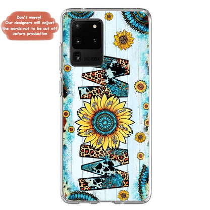 Custom Personalized Mom Sunflower Phone Case - Mother's Day Gift Idea - Upto 8 Kids - Case For iPhone/ Samsung