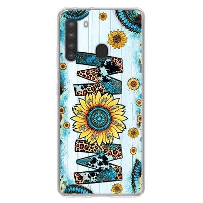 Custom Personalized Mom Sunflower Phone Case - Mother's Day Gift Idea - Upto 8 Kids - Case For iPhone/ Samsung