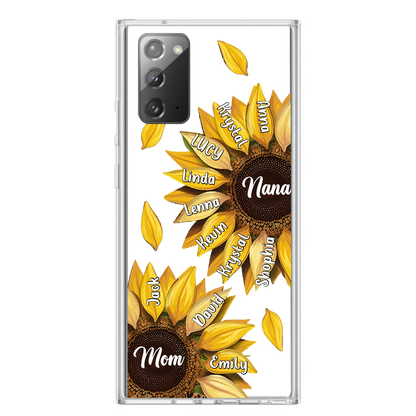 Custom Personalized Sunflower Grandma Phone Case -Upto 11 Kids - Mother's Day Gift Idea for Mom/Grandma -  Case For iPhone/Samsung
