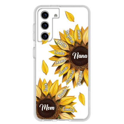 Custom Personalized Sunflower Grandma Phone Case -Upto 11 Kids - Mother's Day Gift Idea for Mom/Grandma -  Case For iPhone/Samsung