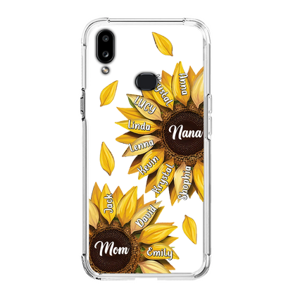 Custom Personalized Sunflower Grandma Phone Case -Upto 11 Kids - Mother's Day Gift Idea for Mom/Grandma -  Case For iPhone/Samsung