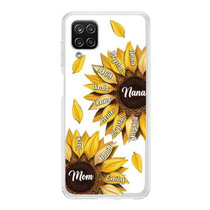 Custom Personalized Sunflower Grandma Phone Case -Upto 11 Kids - Mother's Day Gift Idea for Mom/Grandma -  Case For iPhone/Samsung