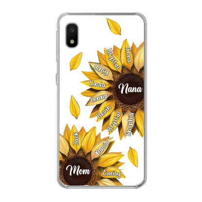 Custom Personalized Sunflower Grandma Phone Case -Upto 11 Kids - Mother's Day Gift Idea for Mom/Grandma -  Case For iPhone/Samsung