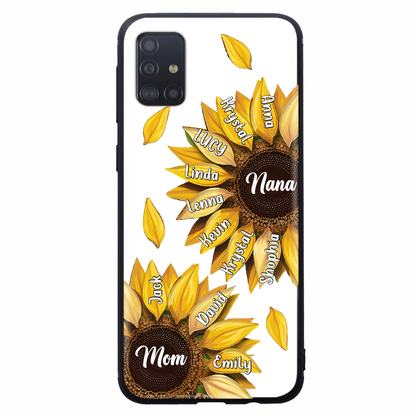 Custom Personalized Sunflower Grandma Phone Case -Upto 11 Kids - Mother's Day Gift Idea for Mom/Grandma -  Case For iPhone/Samsung
