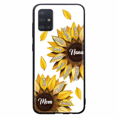 Custom Personalized Sunflower Grandma Phone Case -Upto 11 Kids - Mother's Day Gift Idea for Mom/Grandma -  Case For iPhone/Samsung