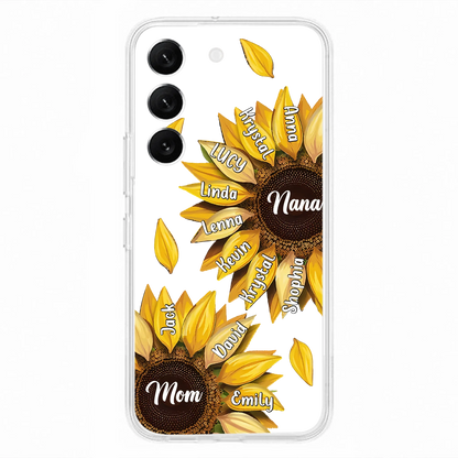 Custom Personalized Sunflower Grandma Phone Case -Upto 11 Kids - Mother's Day Gift Idea for Mom/Grandma -  Case For iPhone/Samsung