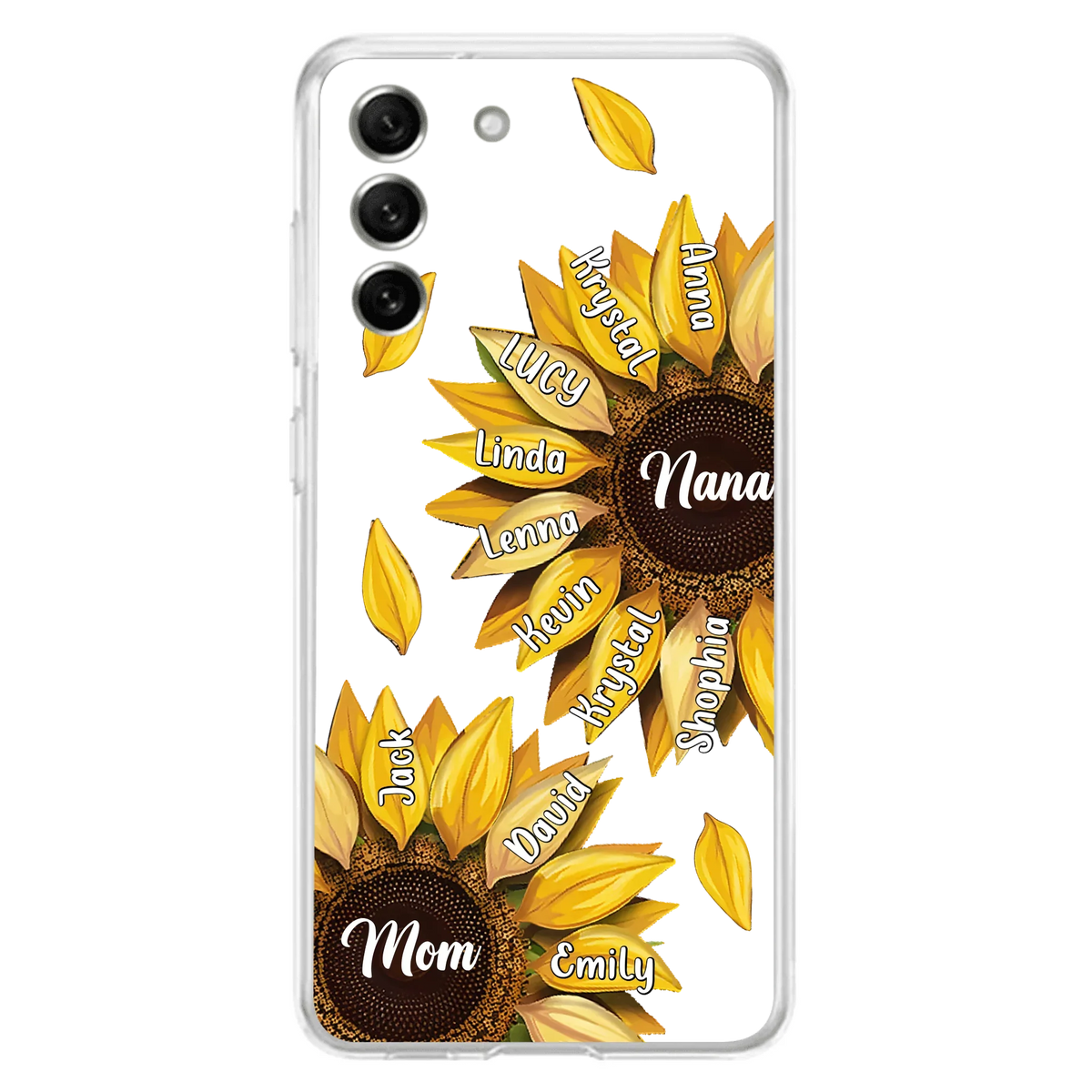 Custom Personalized Sunflower Grandma Phone Case -Upto 11 Kids - Mother's Day Gift Idea for Mom/Grandma -  Case For iPhone/Samsung