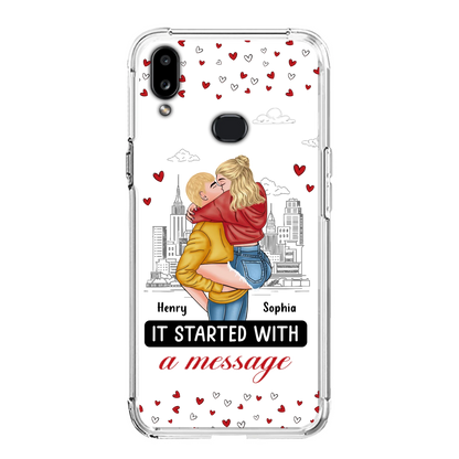 Custom Personalized Couple Phone Case For iPhone/ Samsung - Gift Idea For Couple - It Started With A Message