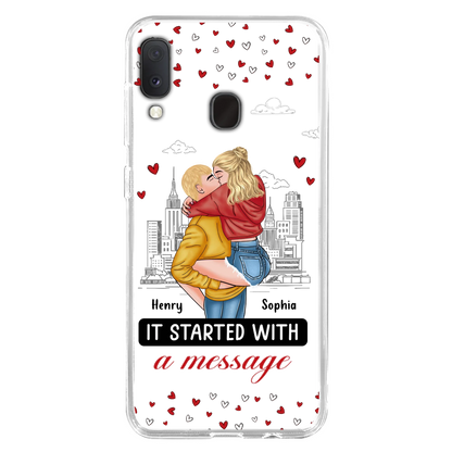 Custom Personalized Couple Phone Case For iPhone/ Samsung - Gift Idea For Couple - It Started With A Message