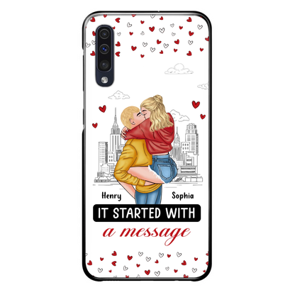 Custom Personalized Couple Phone Case For iPhone/ Samsung - Gift Idea For Couple - It Started With A Message