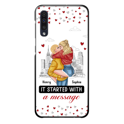 Custom Personalized Couple Phone Case For iPhone/ Samsung - Gift Idea For Couple - It Started With A Message
