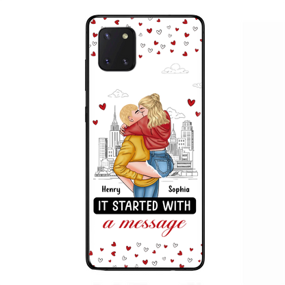 Custom Personalized Couple Phone Case For iPhone/ Samsung - Gift Idea For Couple - It Started With A Message