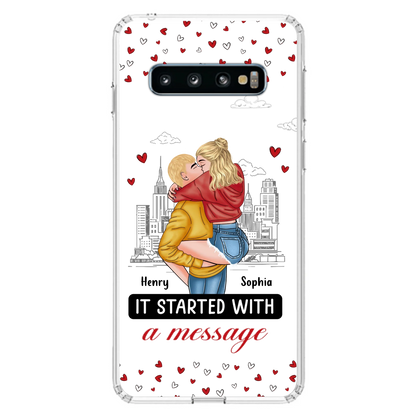 Custom Personalized Couple Phone Case For iPhone/ Samsung - Gift Idea For Couple - It Started With A Message