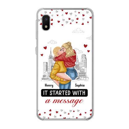 Custom Personalized Couple Phone Case For iPhone/ Samsung - Gift Idea For Couple - It Started With A Message