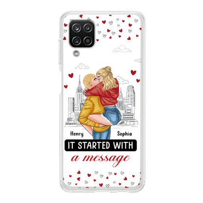 Custom Personalized Couple Phone Case For iPhone/ Samsung - Gift Idea For Couple - It Started With A Message