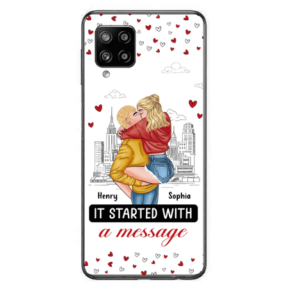 Custom Personalized Couple Phone Case For iPhone/ Samsung - Gift Idea For Couple - It Started With A Message