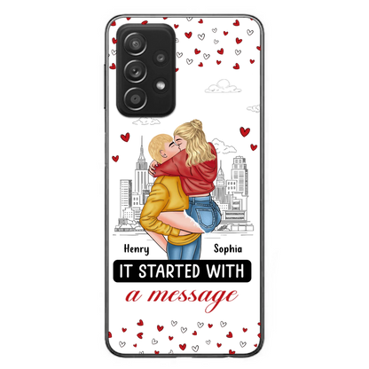 Custom Personalized Couple Phone Case For iPhone/ Samsung - Gift Idea For Couple - It Started With A Message
