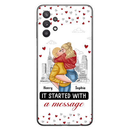 Custom Personalized Couple Phone Case For iPhone/ Samsung - Gift Idea For Couple - It Started With A Message