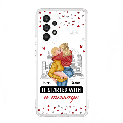 Custom Personalized Couple Phone Case For iPhone/ Samsung - Gift Idea For Couple - It Started With A Message