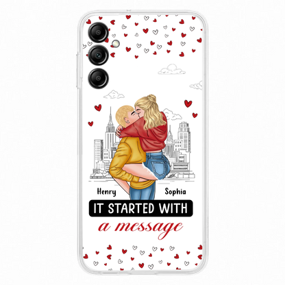 Custom Personalized Couple Phone Case For iPhone/ Samsung - Gift Idea For Couple - It Started With A Message