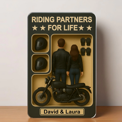 Custom Couple Riding Partner Acrylic Plaque - Riding Partners For Life - Gift Idea For Couple/ Parents/ Wedding/ Anniversary