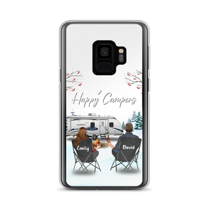 Personalized Camping Phone Case - Gift Idea For Camping Lover/Couple/Family/Friends - Happy Campers - Case For iPhone/Samsung
