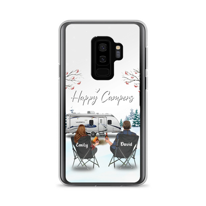Personalized Camping Phone Case - Gift Idea For Camping Lover/Couple/Family/Friends - Happy Campers - Case For iPhone/Samsung