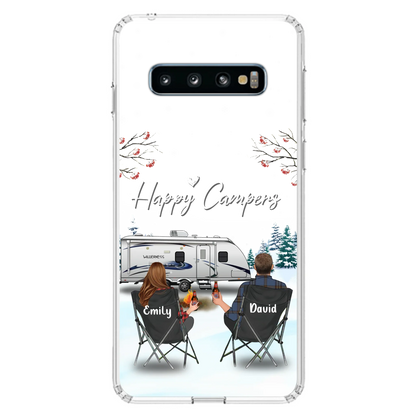 Personalized Camping Phone Case - Gift Idea For Camping Lover/Couple/Family/Friends - Happy Campers - Case For iPhone/Samsung