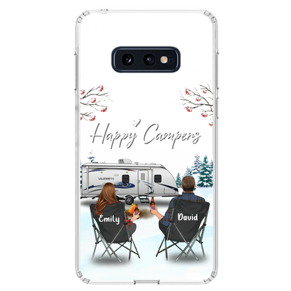 Personalized Camping Phone Case - Gift Idea For Camping Lover/Couple/Family/Friends - Happy Campers - Case For iPhone/Samsung