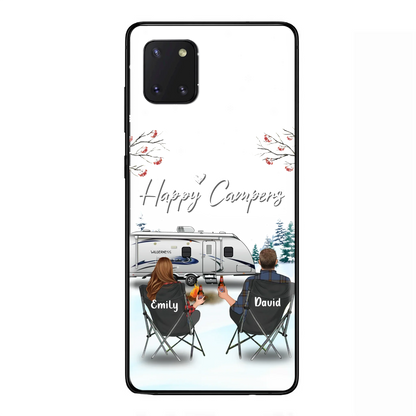 Personalized Camping Phone Case - Gift Idea For Camping Lover/Couple/Family/Friends - Happy Campers - Case For iPhone/Samsung
