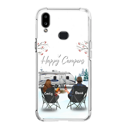 Personalized Camping Phone Case - Gift Idea For Camping Lover/Couple/Family/Friends - Happy Campers - Case For iPhone/Samsung