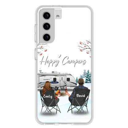 Personalized Camping Phone Case - Gift Idea For Camping Lover/Couple/Family/Friends - Happy Campers - Case For iPhone/Samsung
