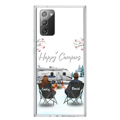 Personalized Camping Phone Case - Gift Idea For Camping Lover/Couple/Family/Friends - Happy Campers - Case For iPhone/Samsung