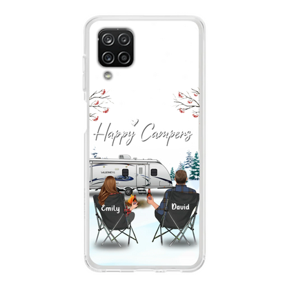 Personalized Camping Phone Case - Gift Idea For Camping Lover/Couple/Family/Friends - Happy Campers - Case For iPhone/Samsung