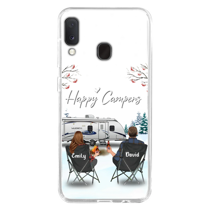 Personalized Camping Phone Case - Gift Idea For Camping Lover/Couple/Family/Friends - Happy Campers - Case For iPhone/Samsung