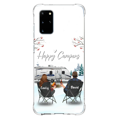 Personalized Camping Phone Case - Gift Idea For Camping Lover/Couple/Family/Friends - Happy Campers - Case For iPhone/Samsung