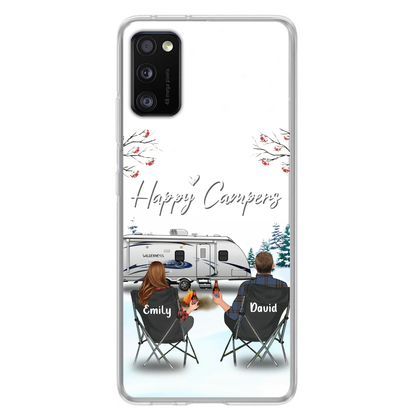 Personalized Camping Phone Case - Gift Idea For Camping Lover/Couple/Family/Friends - Happy Campers - Case For iPhone/Samsung