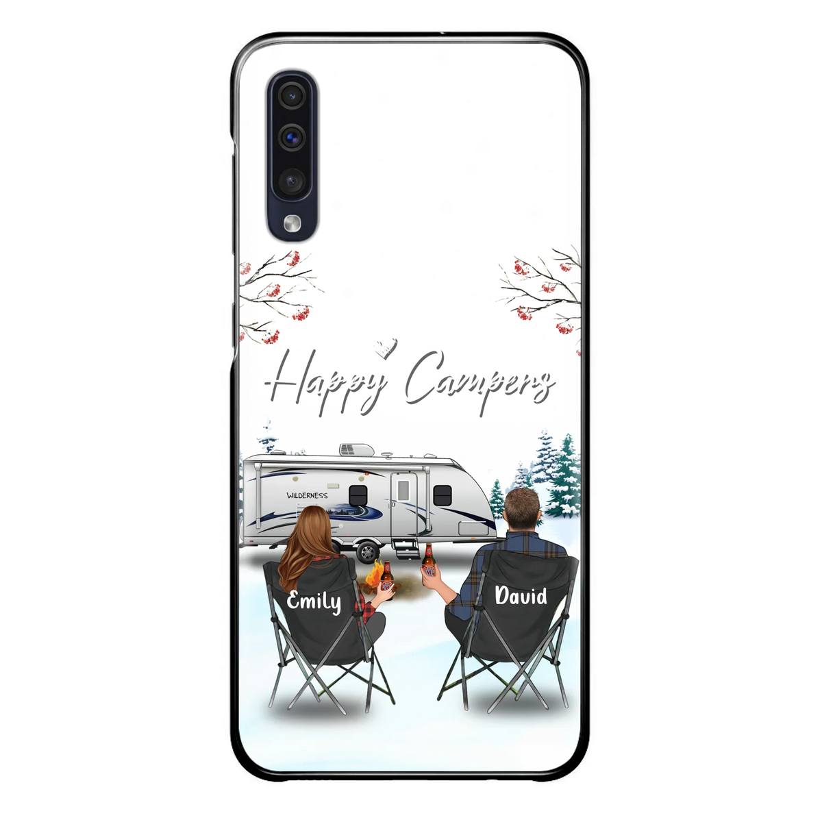 Personalized Camping Phone Case - Gift Idea For Camping Lover/Couple/Family/Friends - Happy Campers - Case For iPhone/Samsung