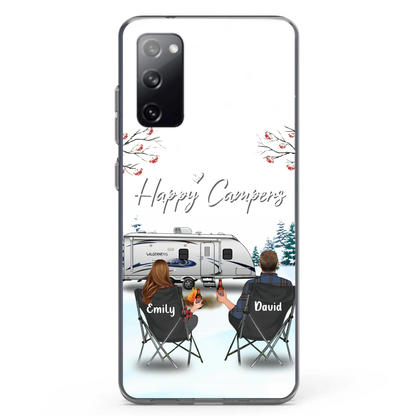 Personalized Camping Phone Case - Gift Idea For Camping Lover/Couple/Family/Friends - Happy Campers - Case For iPhone/Samsung