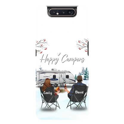 Personalized Camping Phone Case - Gift Idea For Camping Lover/Couple/Family/Friends - Happy Campers - Case For iPhone/Samsung