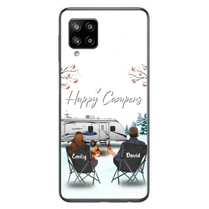 Personalized Camping Phone Case - Gift Idea For Camping Lover/Couple/Family/Friends - Happy Campers - Case For iPhone/Samsung