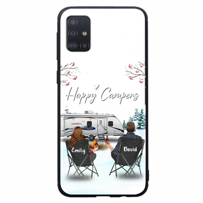 Personalized Camping Phone Case - Gift Idea For Camping Lover/Couple/Family/Friends - Happy Campers - Case For iPhone/Samsung