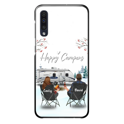 Personalized Camping Phone Case - Gift Idea For Camping Lover/Couple/Family/Friends - Happy Campers - Case For iPhone/Samsung